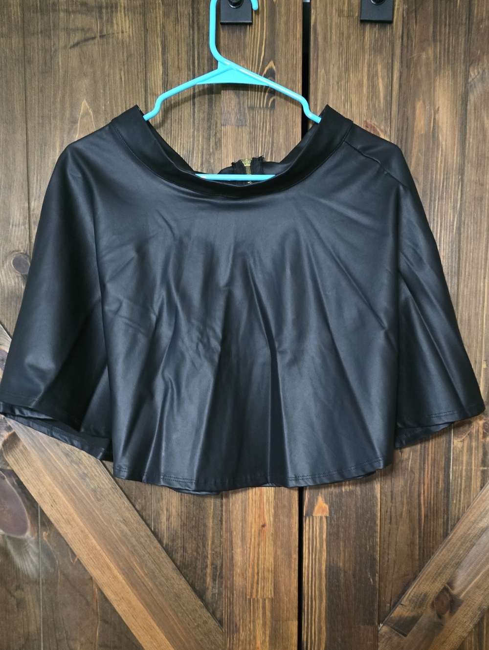 Black Faux Leather Mini Skirt